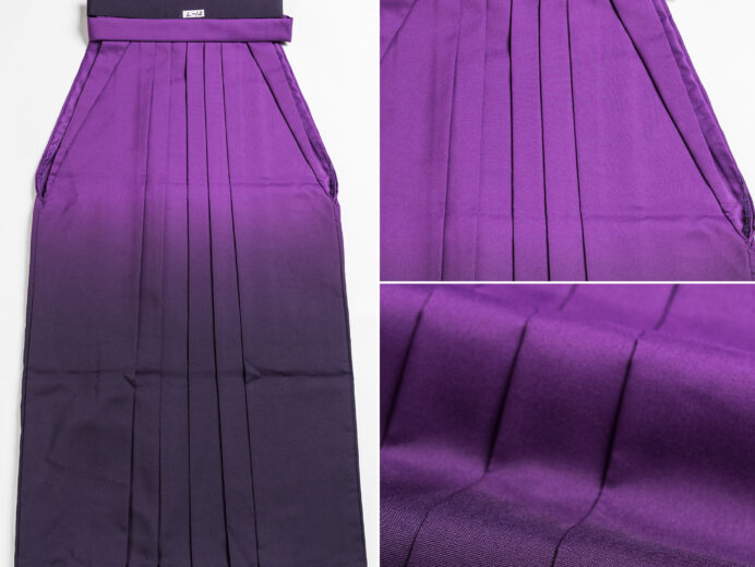 濃い紫色と薄い紫色のぼかしの袴 (L)【hal012】
